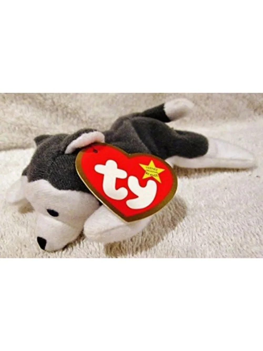 Adorable McDonald's Ty Teenie Beanie Nook the Husky - Rare 1999 Collectible